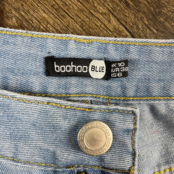 boohoo High Rise Blue Jeans Pants Denim ((size 6)) - Picture 7 of 8